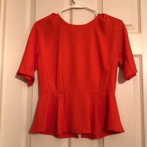 H&M orange peplum top